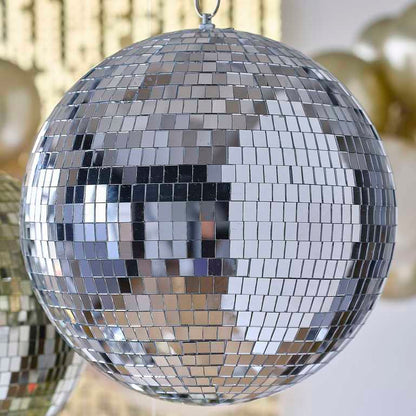 Silver Mirror Large Hanging Disco Ball