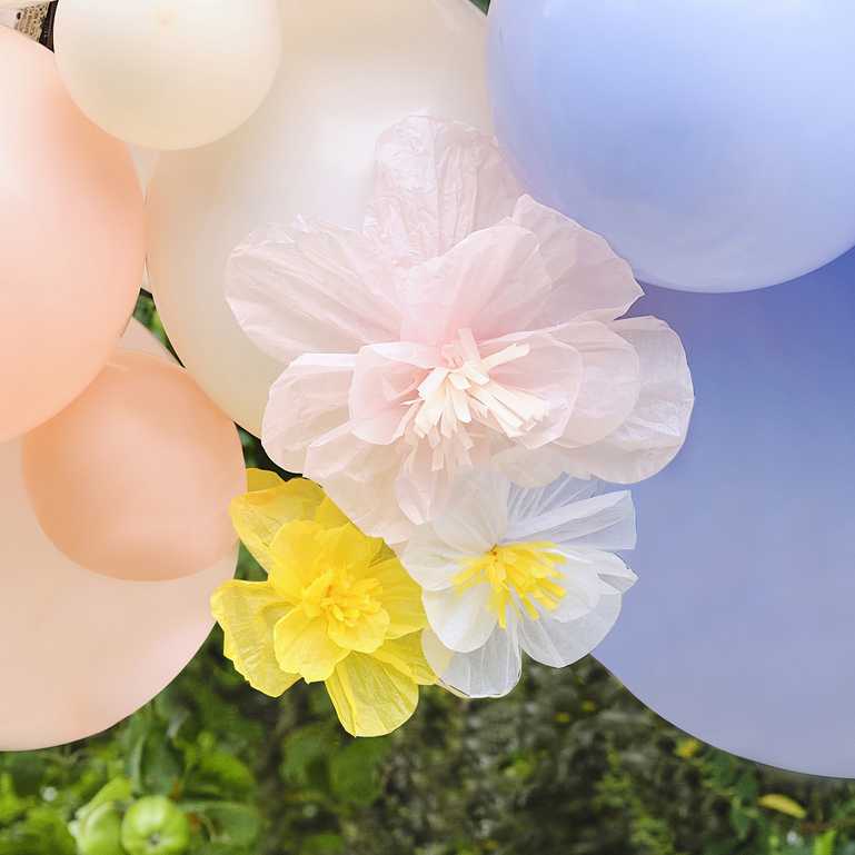 Spring Flowers Pastel Floral Balloon Garland Arch