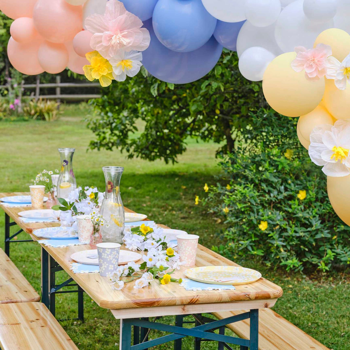 Spring Flowers Pastel Floral Balloon Garland Arch