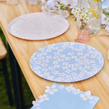 spring floral flower paper party plates garden party birthday bridal shower