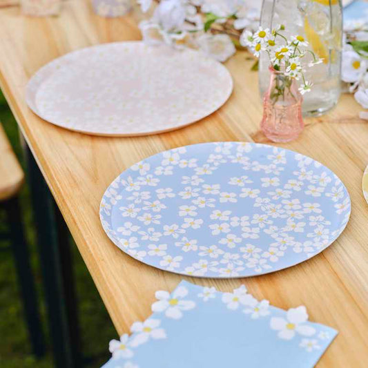 spring floral flower paper party plates garden party birthday bridal shower