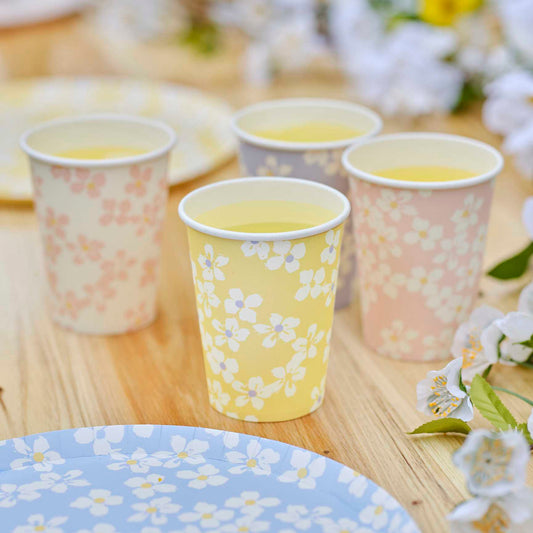 Flower Floral Spring Paper Party Cup