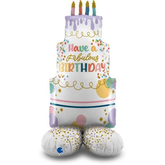 Standup Happy Birthday Cake Balloon Gift