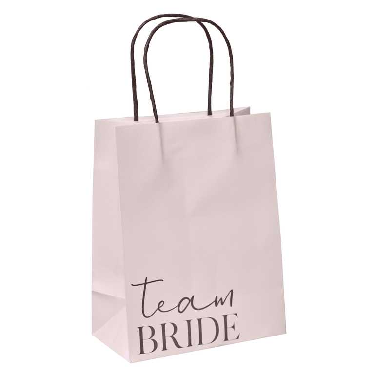 pink team bride bachelortte hens party bridal shower gift bags treat bags for guests