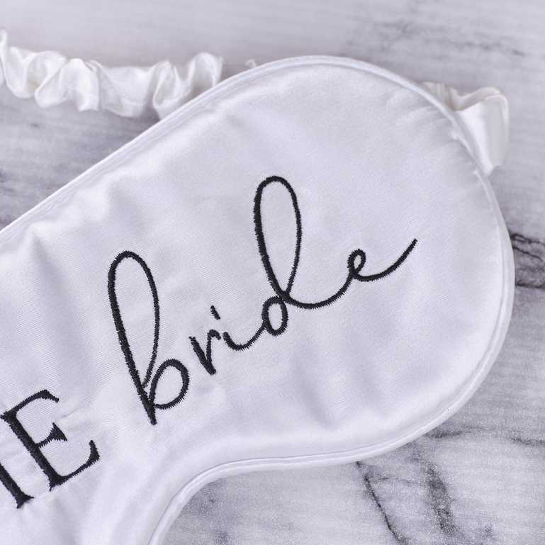 White Satin The Bride Sleep Mask Bridal Shower Hens Party Gift