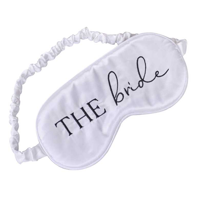 White Satin The Bride Sleep Mask Bridal Shower Hens Party Gift