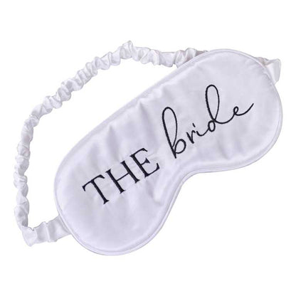 White Satin The Bride Sleep Mask Bridal Shower Hens Party Gift