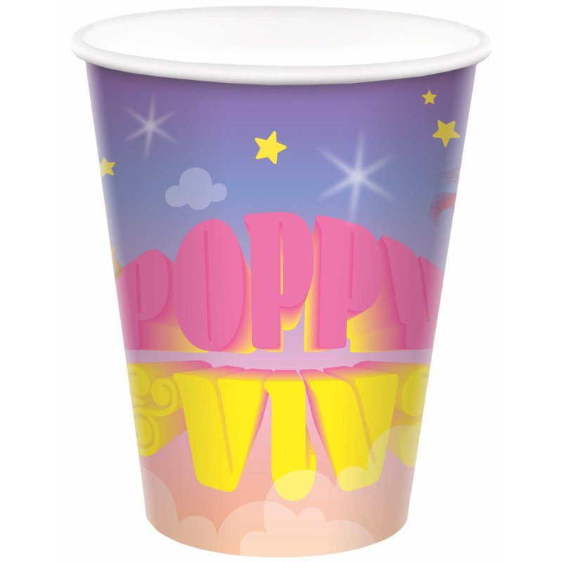 Trolls 3 Band Together Poppy Paper Party Cups Pk 8