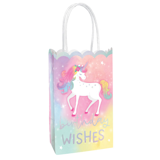 Unicorn Birthday Wishes Paper Party Bags Pk 10