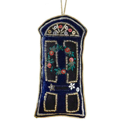 Velvet Beaded Plush Christmas Door Tree Ornament Decoration