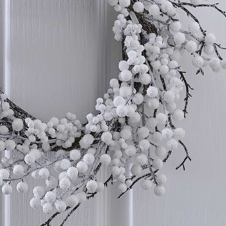 White Berry Christmas Front Door Wreath