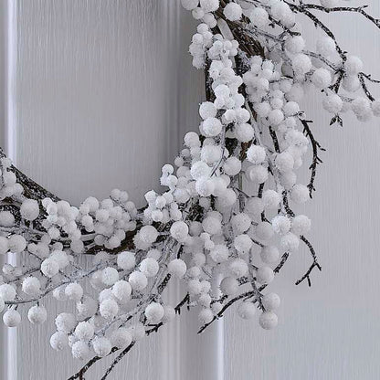 White Berry Christmas Front Door Wreath