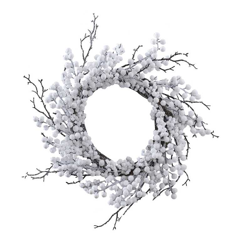 White Berry Christmas Front Door Wreath