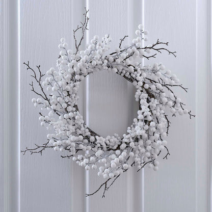 White Berry Christmas Front Door Wreath