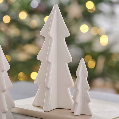 White Ceramic Christmas Treet Table Decor