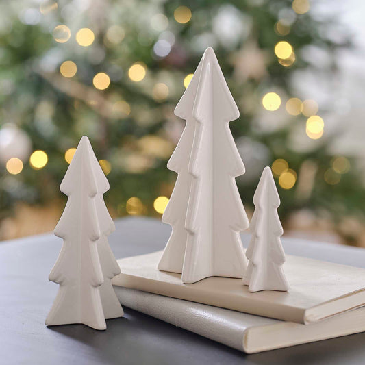 White Ceramic Christmas Treet Table Decor