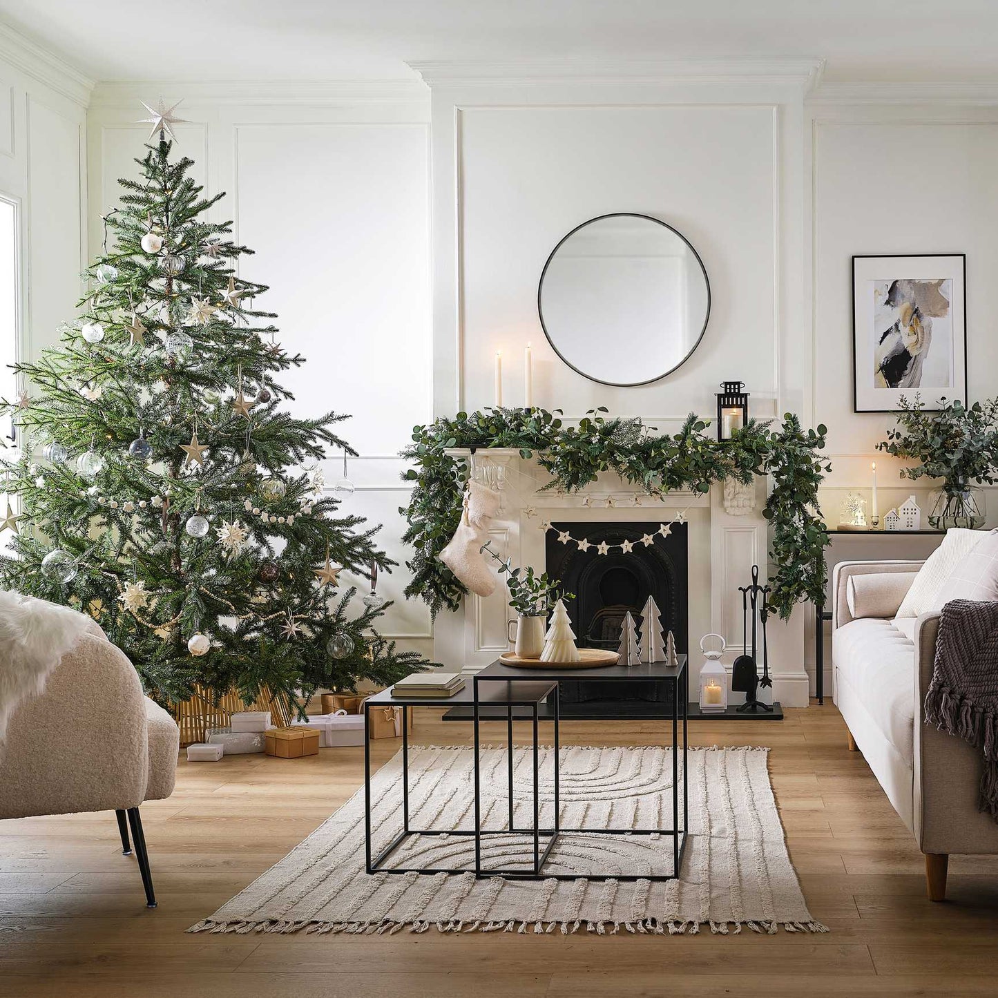 White Paper Star Christmas Tree Topper