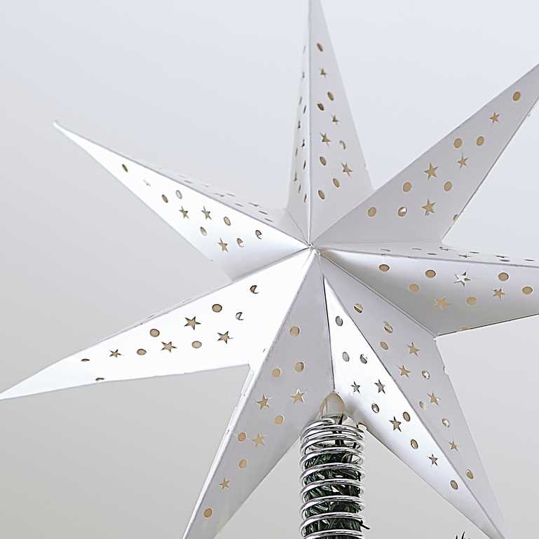 White Paper Star Christmas Tree Topper