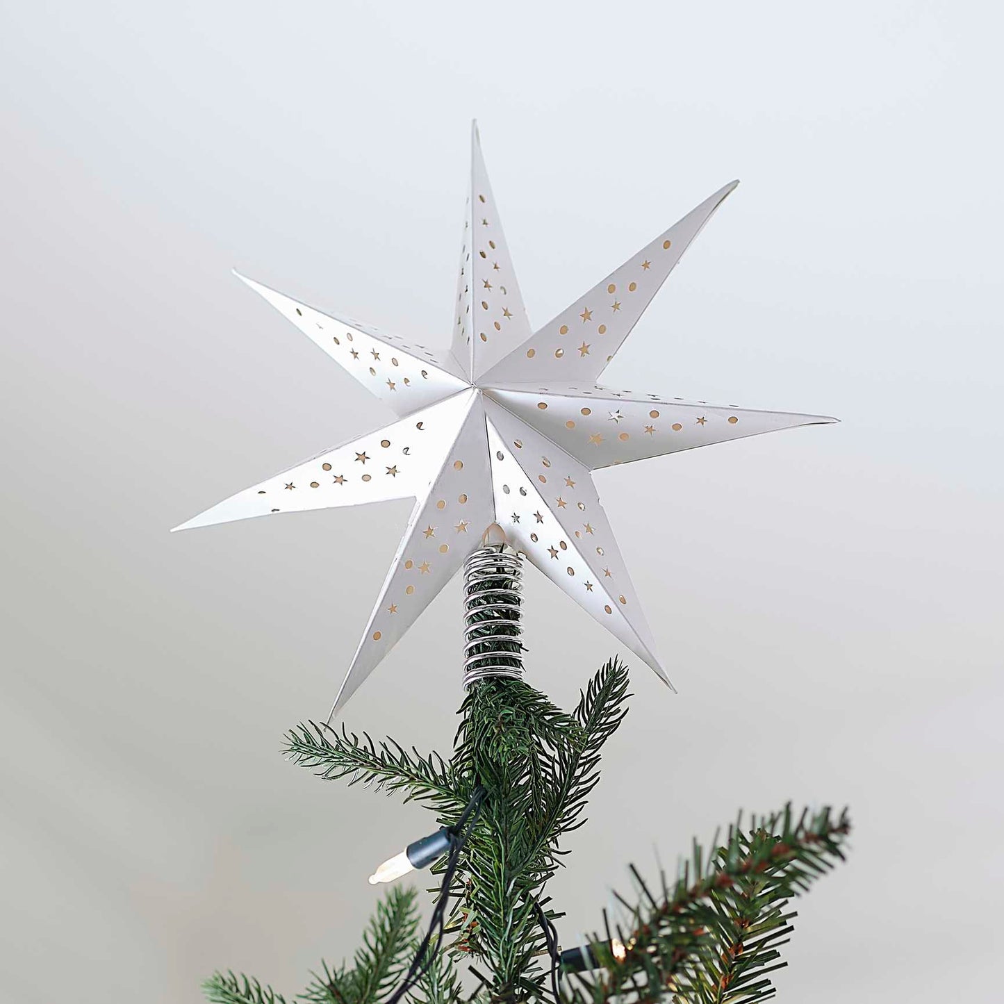 White Paper Star Christmas Tree Topper