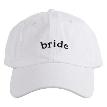 White Bride Embroidered Hens Party Cap Hat