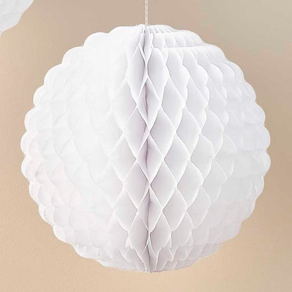 White Honeycomb Ball Paper Hanging Decorations