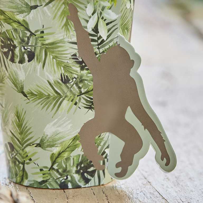 Monkey Wild Jungle Paper Party Cups