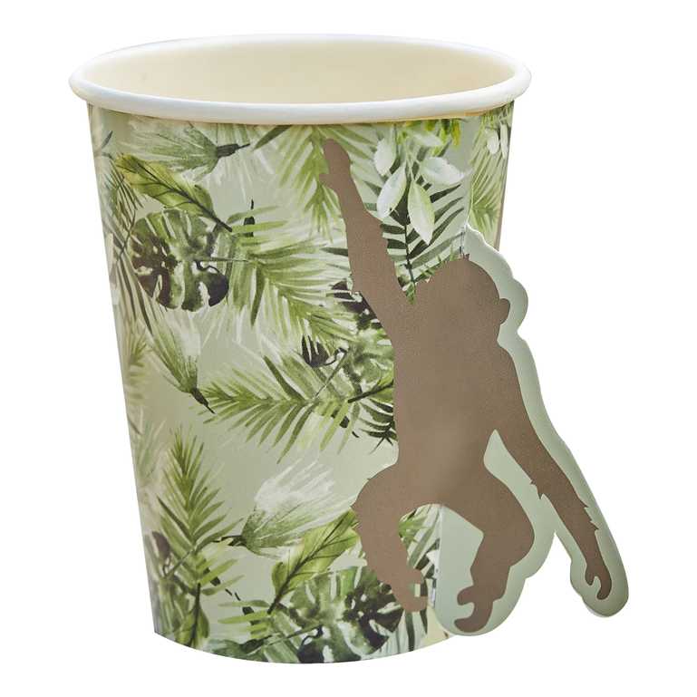 Monkey Wild Jungle Paper Party Cups