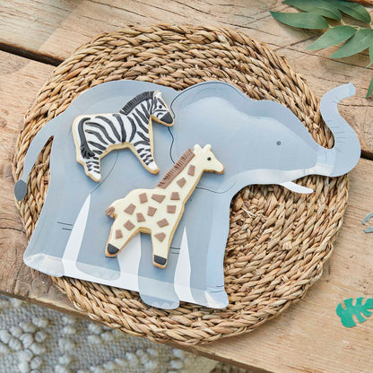 wild animal safari jungle elephant kids birthday party paper party plates