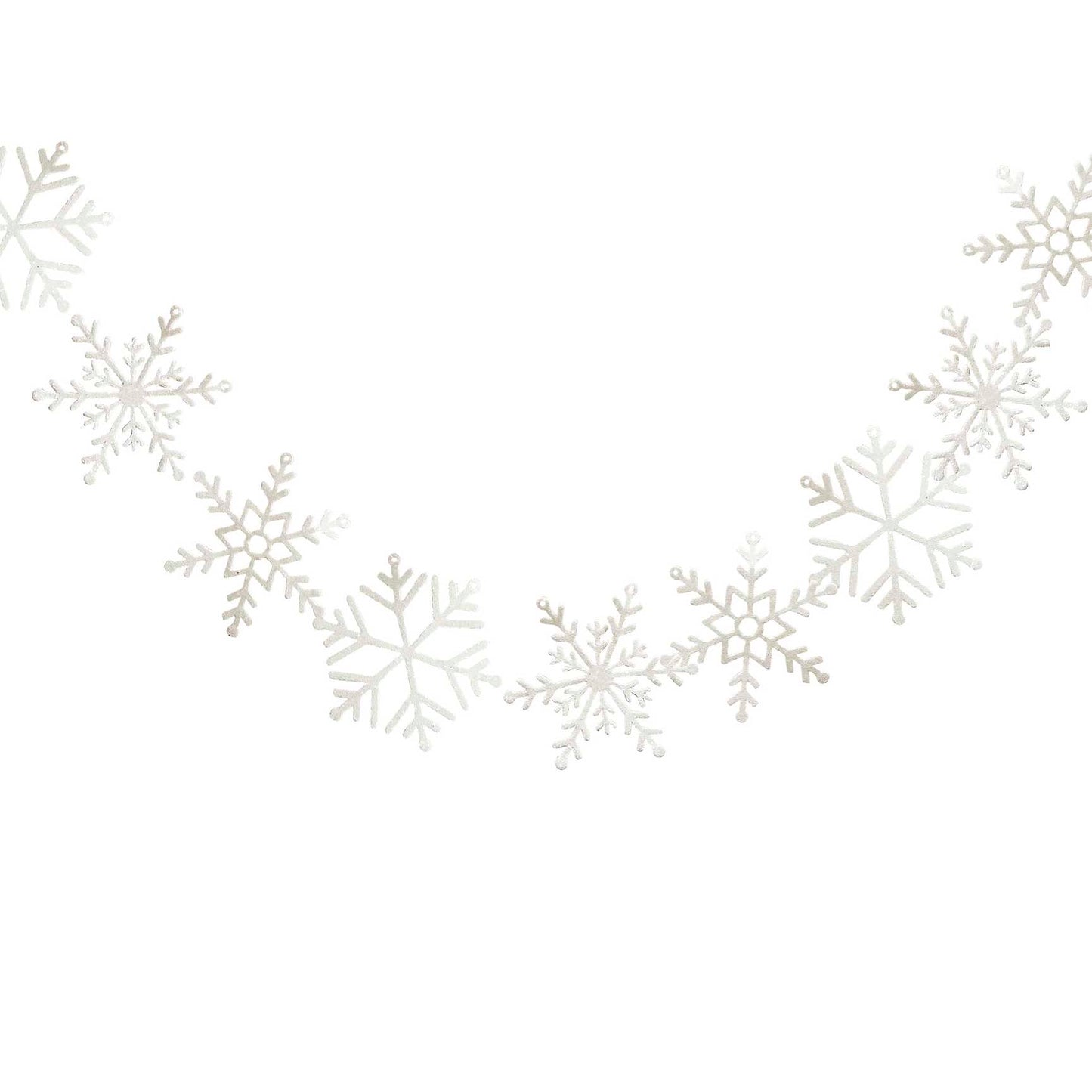 Winter Wonderland Christmas Glitter Snowflake Bunting Decoration