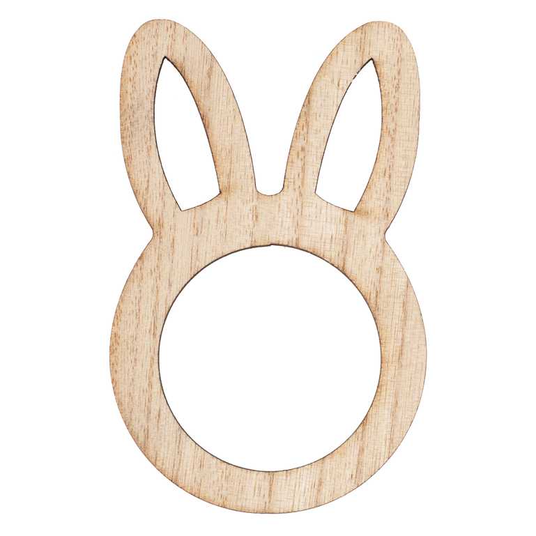 Wooden Easter Bunny Napkin Ring Holders