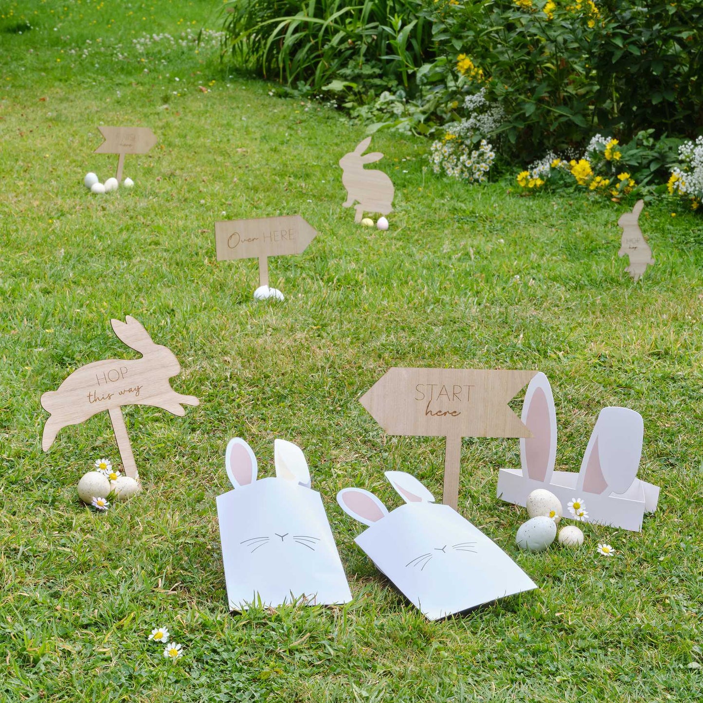 Wooden Easter Egg Hunt Sign Kit