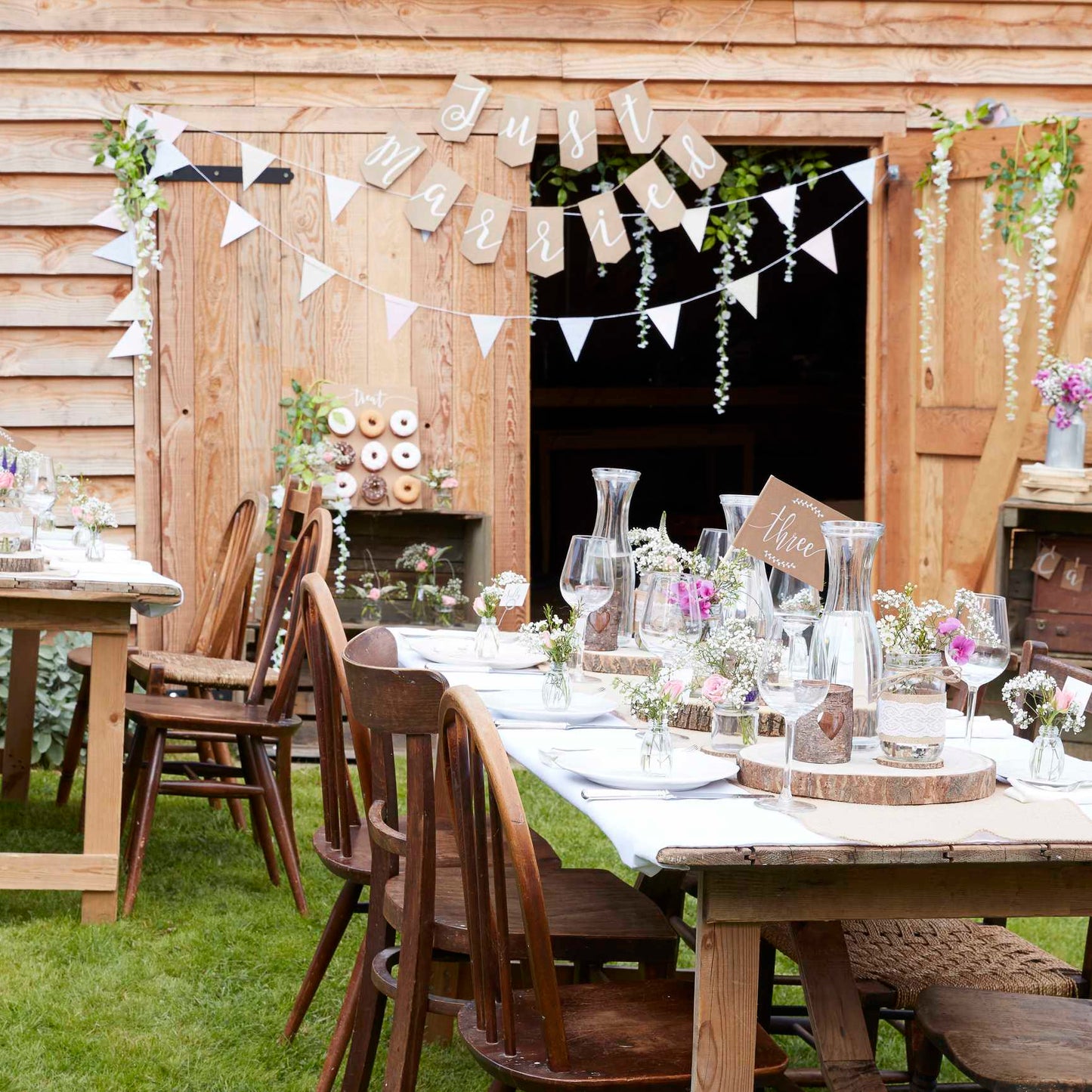 Wooden Heart Love Table Scatter Confetti