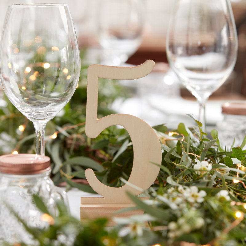 Wooden Wedding Table Numbers