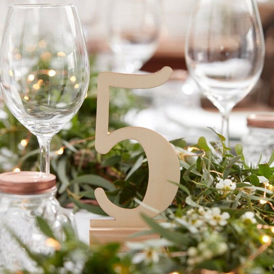 Wooden Wedding Table Numbers