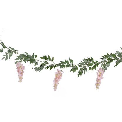 Floral Flower Artificial Hydangea Wisteria Bunting Garland Decoration