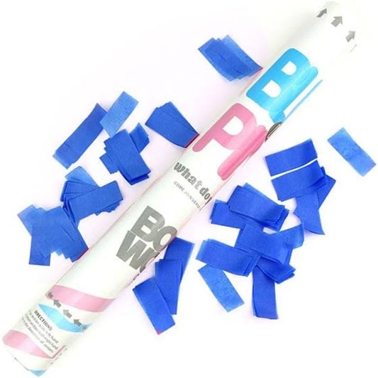 blue its a boy baby boy paper confetti surprise cannon gender reveal baby shower party decorations