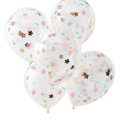 ditsy floral flower balloons garden party little princess birthday theme decorations