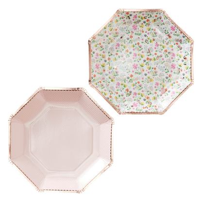 ditsy floral paper party plates birthday tea party garden party theme hens party baby shower bridal shower bachelorette decorations