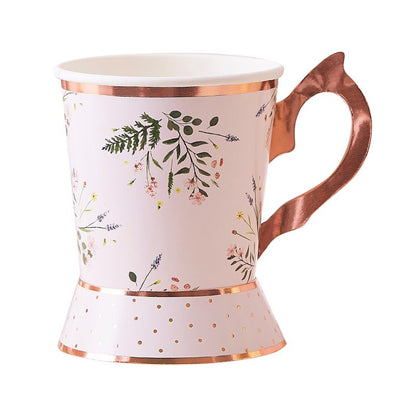 Let's Par Tea Floral Paper Party Teacup Mug Cup