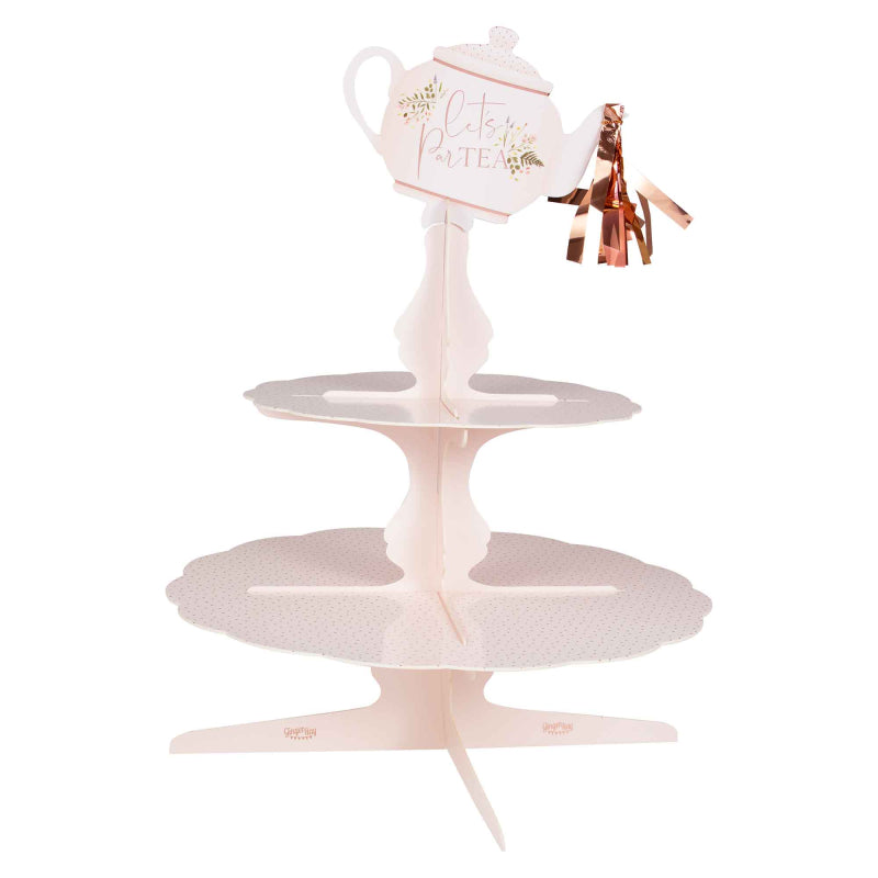 Let's Par Tea Floral Cupcake Holder Stand