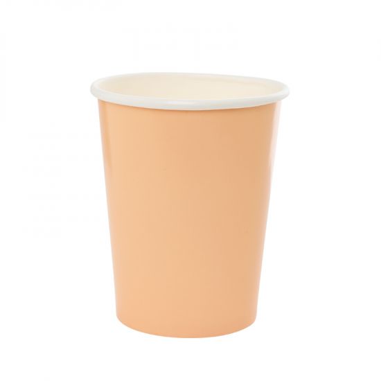 Pastel Orange Peach Paper Party Cup Pack 10