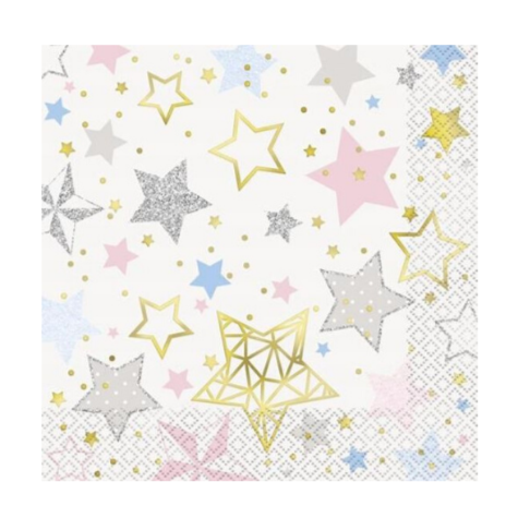 Pastel Stars Napkin Serviette