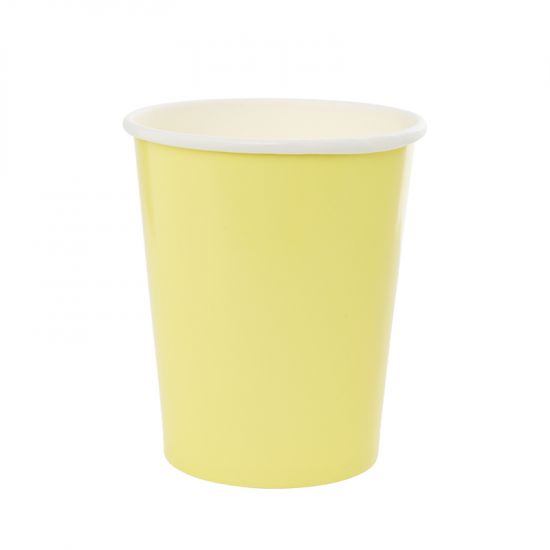 Pastel Yellow Paper Party Cup Pack 10