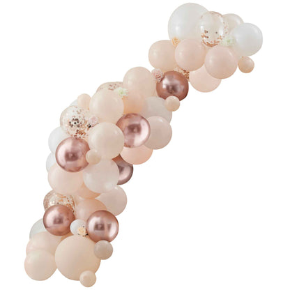 Peach White & Rose Gold DIY Balloon Garland Kit