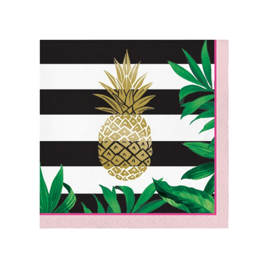 Pineapple & Leaves Paper Party Napkins Serviettes