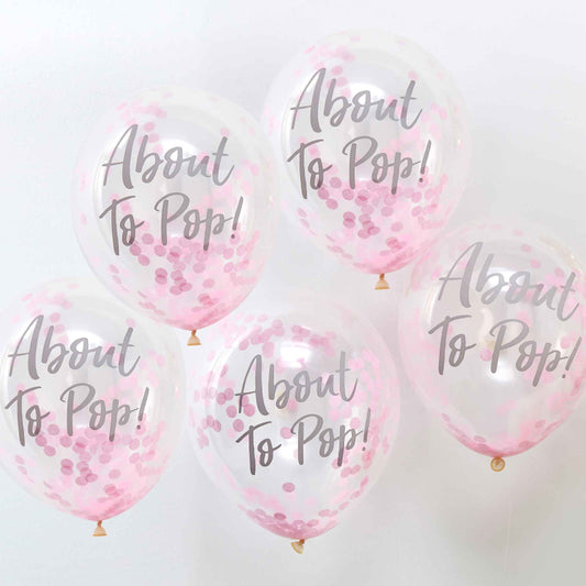 about to pop baby girl baby shower gender reveal party decorations announcement