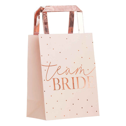 Pink Rose Gold Team Bride Bridal Shower Hens Party Bags