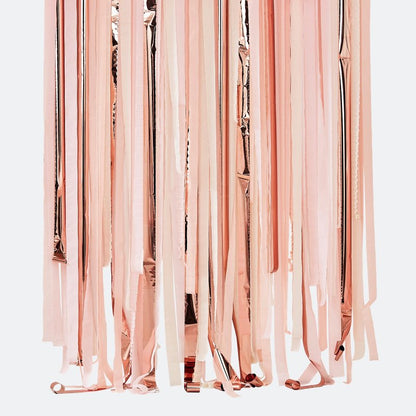 Pink & Rose Gold Hanging Streamer Party Backdrop