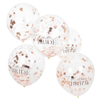 Rose Gold Team Bride Bridal Shower Hens Party Balloons