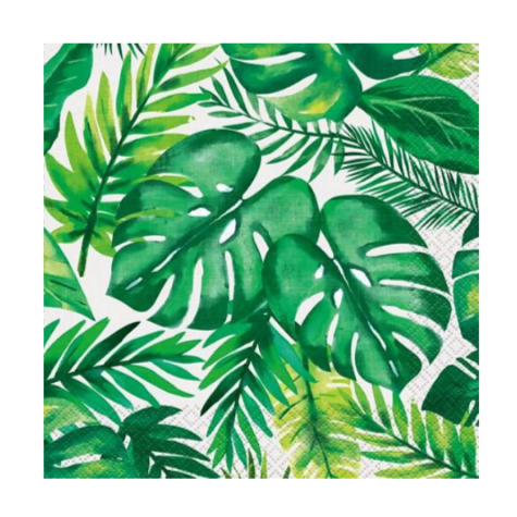 Tropical Leaves Greenery Paper Party Napkins Serviette